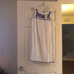 White shift j crew dress
